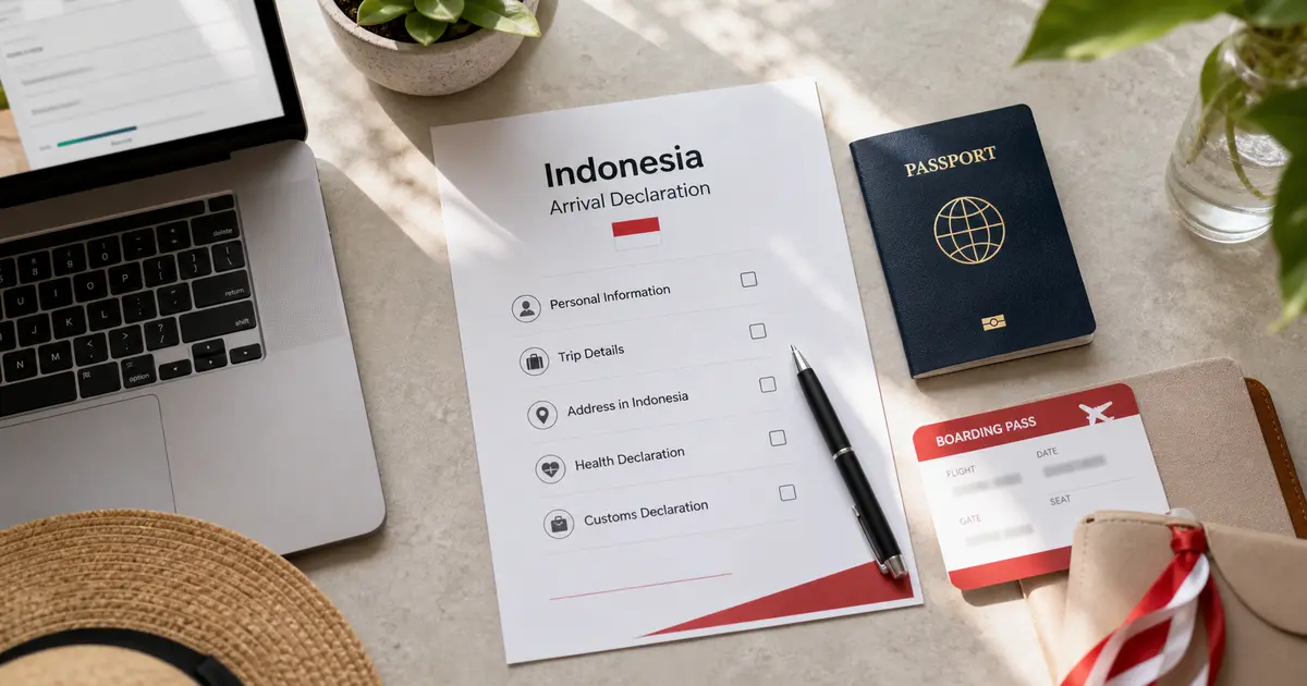 All Indonesia Arrival Declaration : code QR, formulaire de douane et quand la remplir