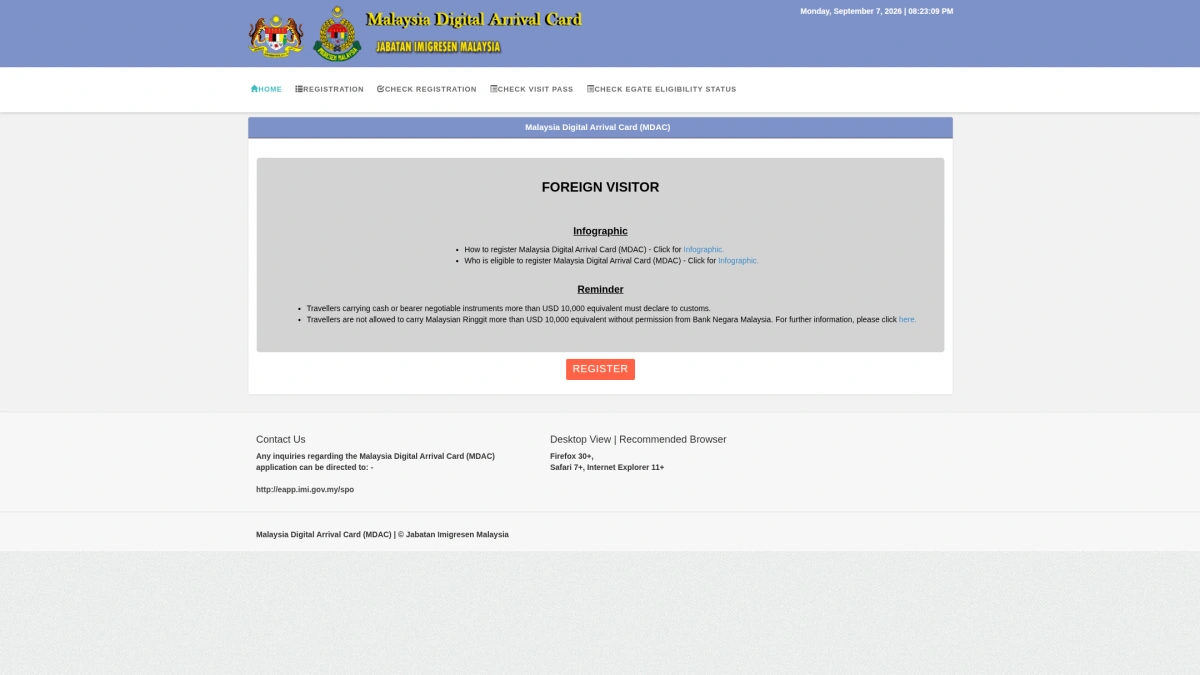 Comment remplir la carte d’arrivée MDAC de Malaisie avec eVisaFlow