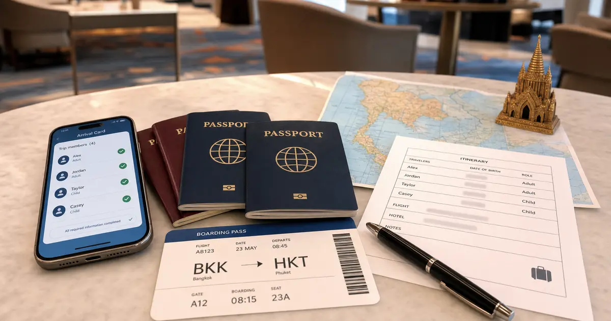 Thailand TDAC for Families and Groups: Children, Shared Email, and Passport Details